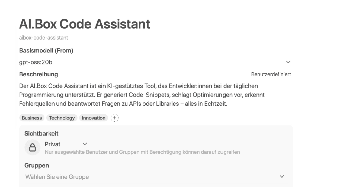 AI Box Unternehmensspezifische KI-Assistenten